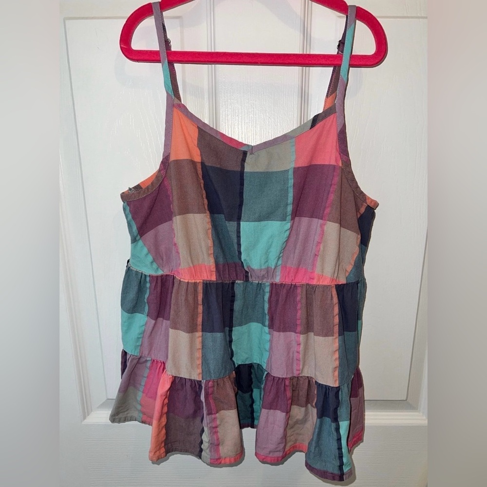 Girl’s sz 14/16 Babydoll Plaid Tank Top